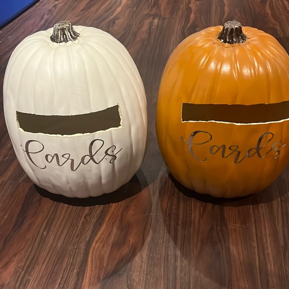 Pumpkin Wedding Card Holders - Picture 1 of 1